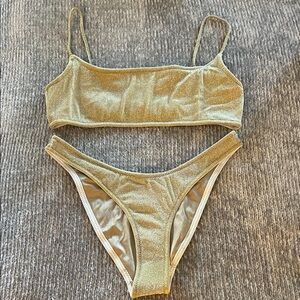 Triangl Swimwear Gold Bikini Set